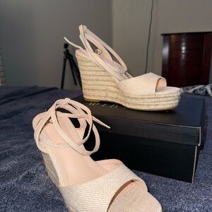 Windsor Cream Wedge Sandals